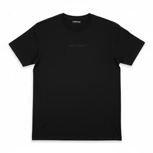 American Giant Black on Black Embroidered Logo T-Shirt Made in USA Size L